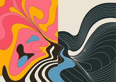 Abstract Swirls and Lines