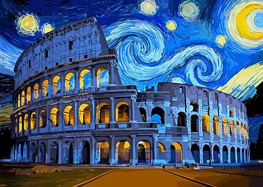 Colosseum Starry Night