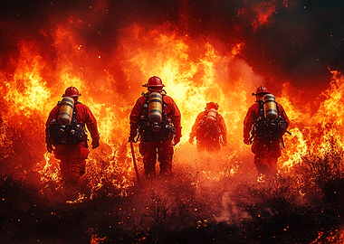 Firefighters in Action