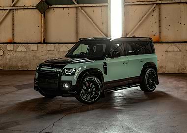 Green Land Rover Defender
