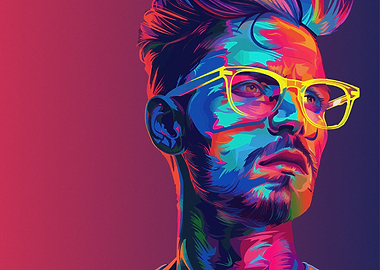 Colorful Portrait of a Man