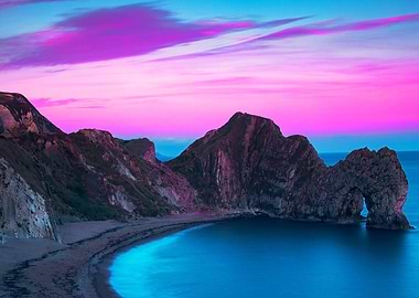 Coastal Rock Arch Sunset