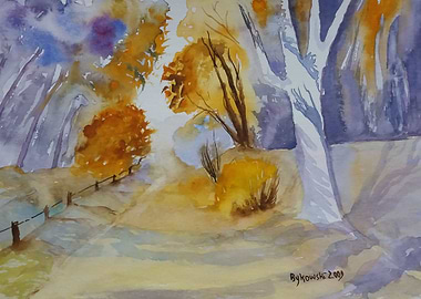 Autumn Woodland Path