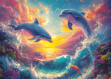 Dolphin Sunset
