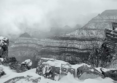 Snowy Canyon Landscape