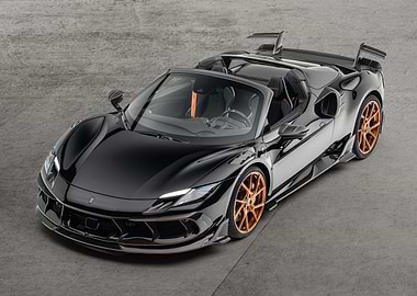 Black Ferrari 296 GTS Spider