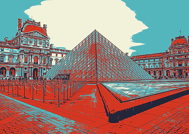 Louvre Pyramid &amp; Palace