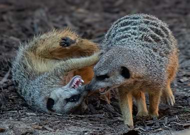 Meerkat Play Fight