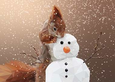 Squirrel and Snowman