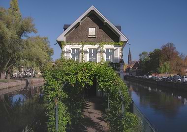 House by the Canal - Petite France - Strasbourg, Alsace, France