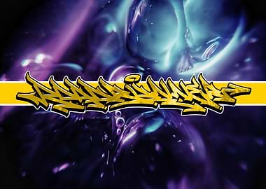 Graffiti Art with Abstract Background