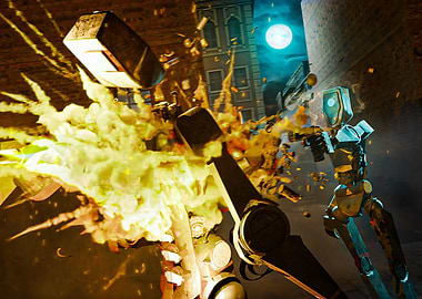 Robot Combat Explosion