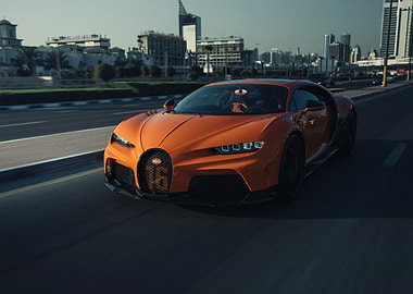 Orange Bugatti Chiron