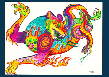 Serpent Jaguar Alebrije