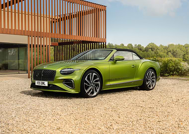 Green Bentley Continental GT Convertible