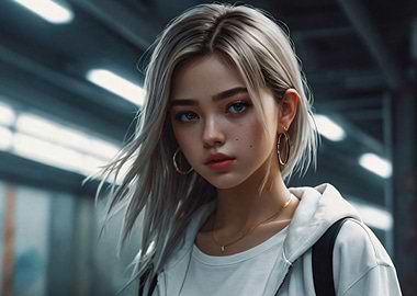 Young Woman with Blonde Hair