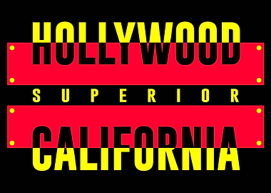 Hollywood California Graphic