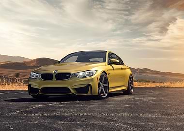 Yellow BMW M4 Coupe
