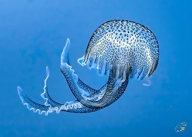 Spotted Jellyfish Underwater