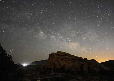 Milky Way Over Rocks