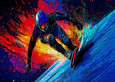 Snowboarder in Motion