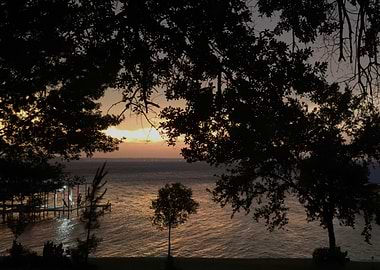 Sunset Over The Lake