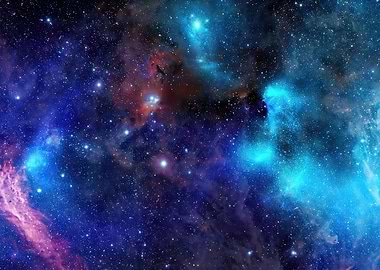 Cosmic Nebula Andromeda Lanscape