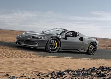 Ferrari Convertible in Desert