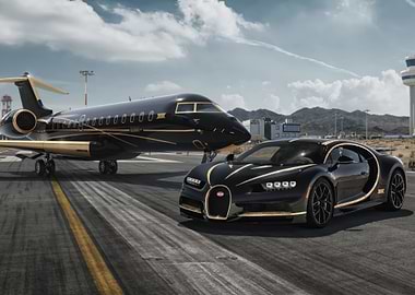 Black Bugatti & Jet Privat