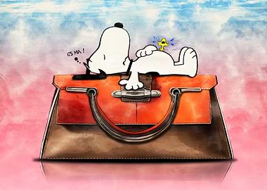 Snoopy & Woodstock on a Bag ITs mine!