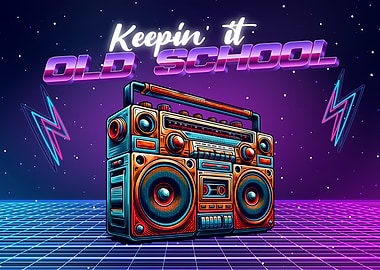 Retro Boombox Keeping it old school