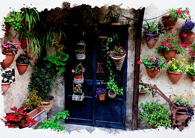 Floral Doorway in Italy