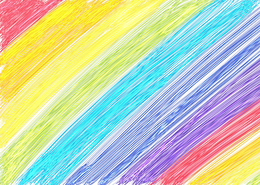 Rainbow Stripes Abstract Art