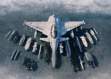 Fighter Jet with Missiles
