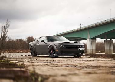 Matte Black Dodge Challenger
