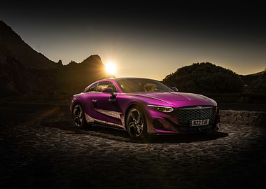 Purple Luxury Coupe Sunset