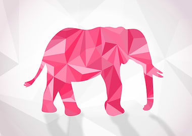 Pink Elephant Silhouette