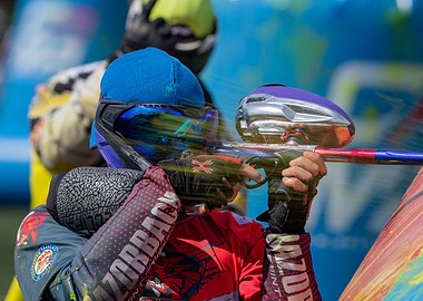 Paintball Player Aiming