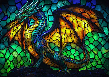 Stained Glass Dragon