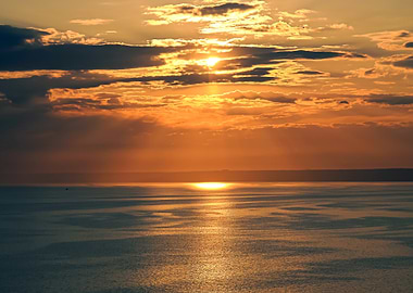 Golden Sunset Over Black Sea
