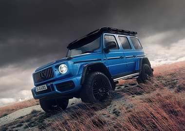 Blue Mercedes G-Wagon
