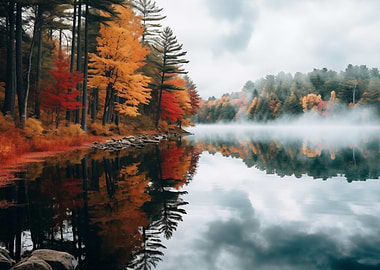 Autumn Lake Reflections