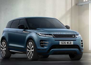 Blue Range Rover Evoque