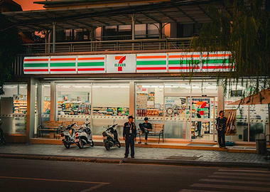 7-Eleven Convenience Store at Night