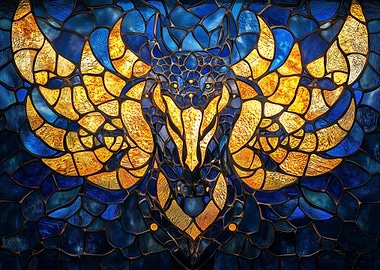 Majestic Dragon: Stained Glass Power