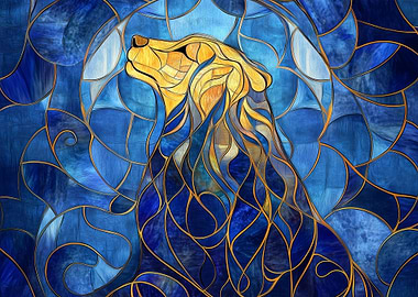 Serene Bear: Stained Glass