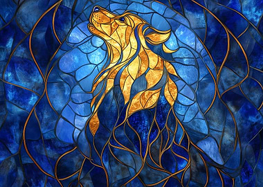 Howling dog: Stained Glass Serenade