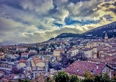 Pescocostanzo Italian Town Landscape
