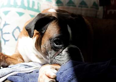My Boxer Dog Marie Resting