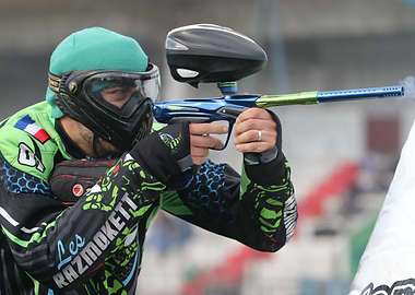 Paintball Player Aiming